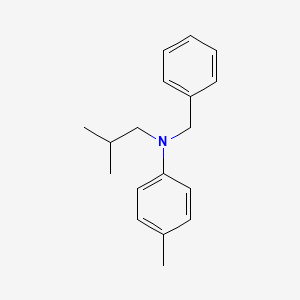 molecular formula C18H23N B14170281 N-Benzyl-4-methyl-N-(2-methylpropyl)aniline CAS No. 923603-44-5