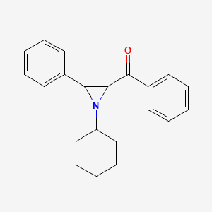 molecular formula C21H23NO B14170283 cis-3-Benzoyl-1-cyclohexyl-2-phenylaziridine CAS No. 2211-61-2