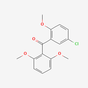 molecular formula C16H15ClO4 B14170287 Methanone, (5-chloro-2-methoxyphenyl)(2,6-dimethoxyphenyl)- CAS No. 127731-61-7