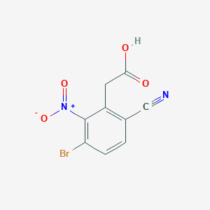 3-Bromo-6-cyano-2-nitrophenylacetic acid