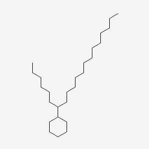 molecular formula C26H52 B14170370 Cyclohexane, (1-hexyltetradecyl)- CAS No. 4443-60-1