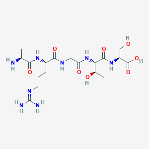 molecular formula C18H34N8O8 B14170392 L-Alanyl-N~5~-(diaminomethylidene)-L-ornithylglycyl-L-threonyl-L-serine CAS No. 926652-53-1