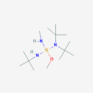 molecular formula C14H35N3OSi B14170397 N,N,N'-Tri-tert-butyl-1-methoxy-N''-methylsilanetriamine CAS No. 923560-68-3