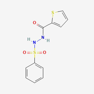 molecular formula C11H10N2O3S2 B14170399 N'-(phenylsulfonyl)thiophene-2-carbohydrazide CAS No. 5402-51-7