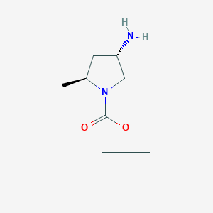 molecular formula C10H20N2O2 B141704 tert-butyl (2S,4S)-4-amino-2-methylpyrrolidine-1-carboxylate CAS No. 152673-32-0