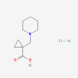 1-(Piperidin-1-ylmethyl)cyclopropane-1-carboxylic acid hydrochloride
