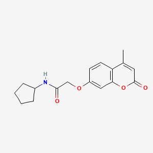 molecular formula C17H19NO4 B14170497 N-cyclopentyl-2-(4-methyl-2-oxochromen-7-yl)oxyacetamide CAS No. 446834-78-2