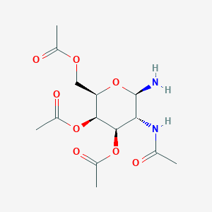 molecular formula C14H22N2O8 B141705 [(2R,3R,4R,5R,6R)-5-Acetamido-3,4-diacetyloxy-6-aminooxan-2-yl]methyl acetate CAS No. 39541-22-5
