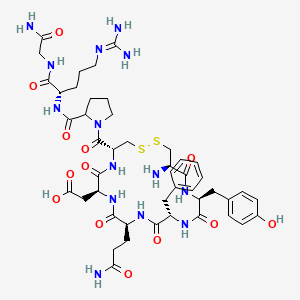 molecular formula C46H64N14O13S2 B14170571 Argipressin, asp(5)- CAS No. 78031-79-5