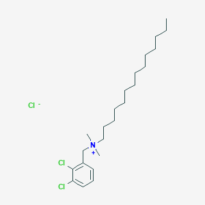 molecular formula C23H40Cl2N.Cl<br>C23H40Cl3N B14170585 Dichlorobenzyldimethyltetradecylammonium chloride CAS No. 68568-47-8