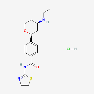 4-[(2S,4R)-4-(Ethylamino)tetrahydro-2h-pyran-2-yl]-n-1,3-thiazol-2-ylbenzamide hydrochloride