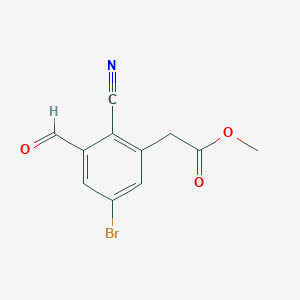 Methyl 5-bromo-2-cyano-3-formylphenylacetate