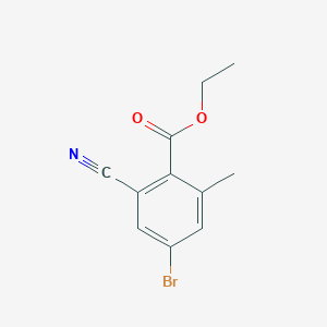 molecular formula C11H10BrNO2 B1417066 Ethyl 4-bromo-2-cyano-6-methylbenzoate CAS No. 1805248-93-4