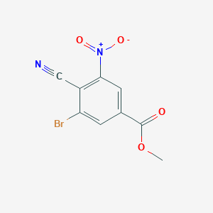 molecular formula C9H5BrN2O4 B1417067 Methyl 3-bromo-4-cyano-5-nitrobenzoate CAS No. 1805573-52-7