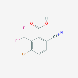 3-Bromo-6-cyano-2-(difluoromethyl)benzoic acid