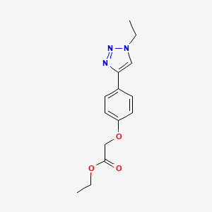 molecular formula C14H17N3O3 B14170701 Ethyl [4-(1-ethyl-1H-1,2,3-triazol-4-yl)phenoxy]acetate CAS No. 89221-09-0