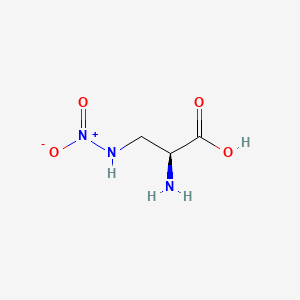 molecular formula C3H7N3O4 B14170707 Alanine, 3-(nitroamino)- CAS No. 82863-40-9