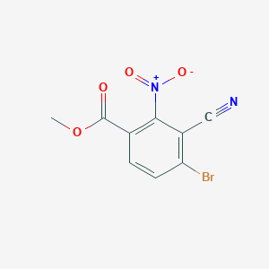 molecular formula C9H5BrN2O4 B1417073 Methyl 4-bromo-3-cyano-2-nitrobenzoate CAS No. 1805102-93-5