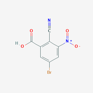 molecular formula C8H3BrN2O4 B1417081 5-Bromo-2-cyano-3-nitrobenzoic acid CAS No. 1805597-47-0