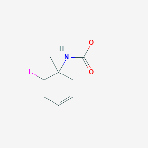 molecular formula C9H14INO2 B14170835 methyl N-(6-iodo-1-methylcyclohex-3-en-1-yl)carbamate CAS No. 20646-84-8