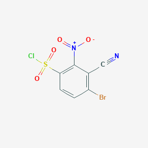 molecular formula C7H2BrClN2O4S B1417085 4-Bromo-3-cyano-2-nitrobenzenesulfonyl chloride CAS No. 1807210-37-2