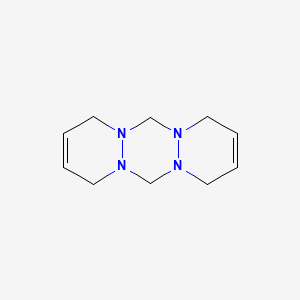 molecular formula C10H16N4 B14170929 1,3,8,10-tetrazatricyclo[8.4.0.03,8]tetradeca-5,12-diene CAS No. 37882-93-2