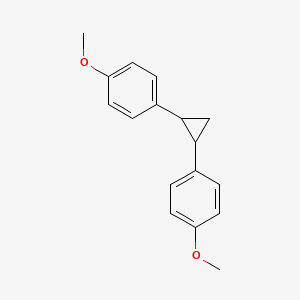 molecular formula C17H18O2 B14170936 Benzene, 1,1'-(1,2-cyclopropanediyl)bis[4-methoxy- CAS No. 3718-51-2