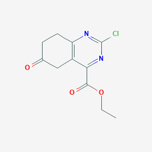 molecular formula C11H11ClN2O3 B14170956 Ethyl 2-chloro-6-oxo-5,6,7,8-tetrahydroquinazoline-4-carboxylate CAS No. 1196154-05-8