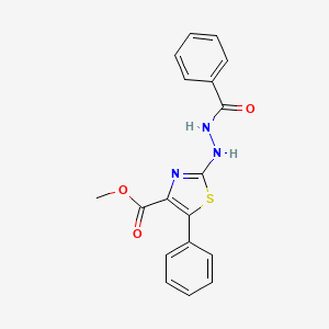 molecular formula C18H15N3O3S B14171002 Methyl 2-(2-benzoylhydrazinyl)-5-phenyl-1,3-thiazole-4-carboxylate CAS No. 168482-03-9