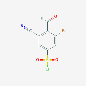 3-Bromo-5-cyano-4-formylbenzenesulfonyl chloride