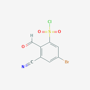 5-Bromo-3-cyano-2-formylbenzenesulfonyl chloride