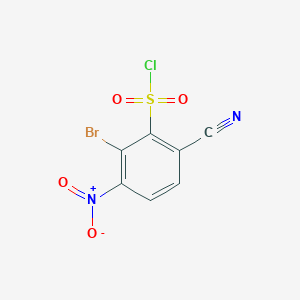 2-Bromo-6-cyano-3-nitrobenzenesulfonyl chloride