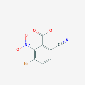 molecular formula C9H5BrN2O4 B1417107 Methyl 3-bromo-6-cyano-2-nitrobenzoate CAS No. 1805102-88-8