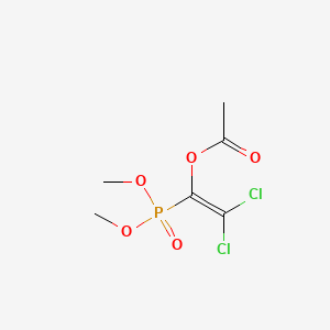 molecular formula C6H9Cl2O5P B14171076 Phosphonic acid, (2,2-dichloro-1-hydroxyvinyl)-, dimethyl ester, acetate CAS No. 3566-76-5