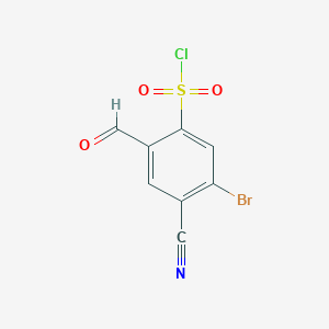 5-Bromo-4-cyano-2-formylbenzenesulfonyl chloride