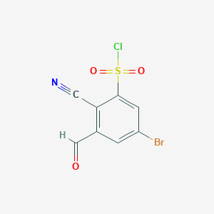 5-Bromo-2-cyano-3-formylbenzenesulfonyl chloride
