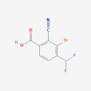3-Bromo-2-cyano-4-(difluoromethyl)benzoic acid
