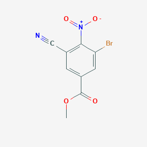 molecular formula C9H5BrN2O4 B1417125 Methyl 3-bromo-5-cyano-4-nitrobenzoate CAS No. 1806062-19-0