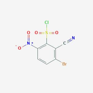 3-Bromo-2-cyano-6-nitrobenzenesulfonyl chloride
