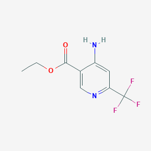 molecular formula C9H9F3N2O2 B14171272 Ethyl 4-amino-6-(trifluoromethyl)nicotinate 