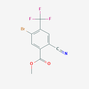 molecular formula C10H5BrF3NO2 B1417131 Methyl 5-bromo-2-cyano-4-(trifluoromethyl)benzoate CAS No. 1805187-15-8