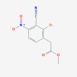 molecular formula C10H7BrN2O4 B1417140 Methyl 2-bromo-3-cyano-4-nitrophenylacetate CAS No. 1804403-74-4