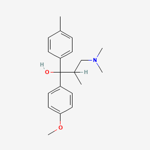 molecular formula C20H27NO2 B14171401 alpha-(2-(Dimethylamino)-1-methylethyl)-4-methoxy-4'-methyl-benzhydrol CAS No. 4150-88-3