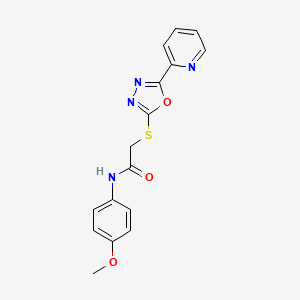 molecular formula C16H14N4O3S B14171421 N-(4-methoxyphenyl)-2-{[5-(pyridin-2-yl)-1,3,4-oxadiazol-2-yl]sulfanyl}acetamide CAS No. 886507-88-6