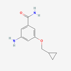 molecular formula C11H14N2O2 B1417146 3-Amino-5-(cyclopropylmethoxy)benzamide CAS No. 1369866-57-8