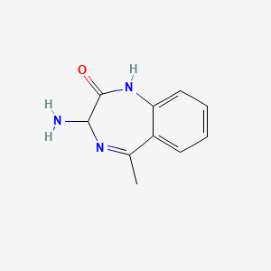 molecular formula C10H11N3O B1417159 3-Amino-5-methyl-1,3-dihydro-benzo[e][1,4]diazepin-2-one CAS No. 205989-36-2