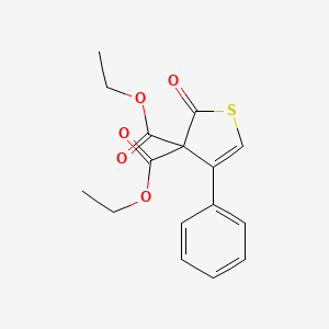 molecular formula C16H16O5S B14171622 Diethyl 2-oxo-4-phenylthiophene-3,3(2H)-dicarboxylate CAS No. 921594-71-0