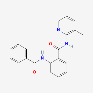 molecular formula C20H17N3O2 B14171753 N-(3-methylpyridin-2-yl)-2-[(phenylcarbonyl)amino]benzamide CAS No. 6061-32-1