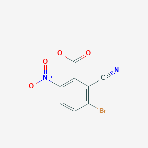 molecular formula C9H5BrN2O4 B1417182 Methyl 3-bromo-2-cyano-6-nitrobenzoate CAS No. 1805414-84-9