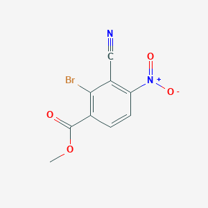 molecular formula C9H5BrN2O4 B1417185 Methyl 2-bromo-3-cyano-4-nitrobenzoate CAS No. 1807020-73-0